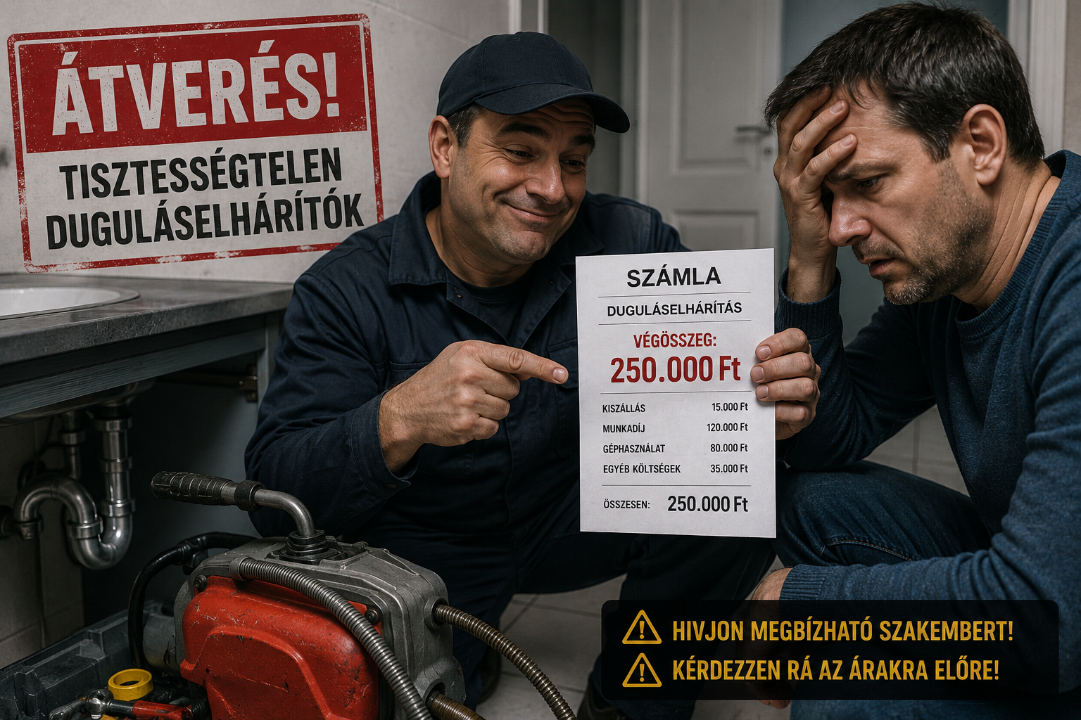 Hogyan kerüld el a tisztességtelen duguláselhárítókat?