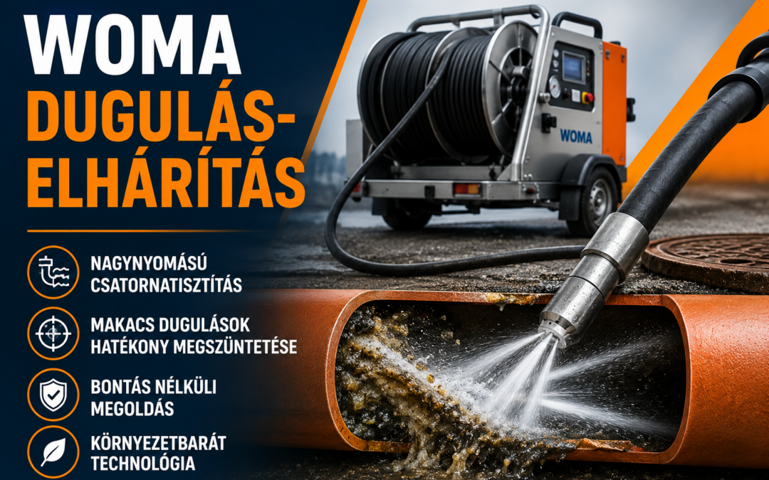 WOMA duguláselhárítás – Mikor van szükség nagynyomású csatornatisztításra?